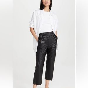 MM6 Maison Margiela Faux Leather Pants, Size 36